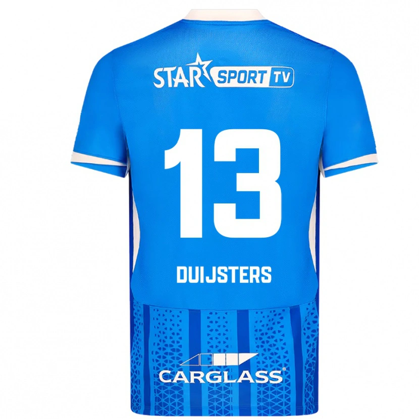 Danxen Niño Camiseta Gwen Duijsters #13 Azul Blanco 1ª Equipación 2025/26 La Camisa