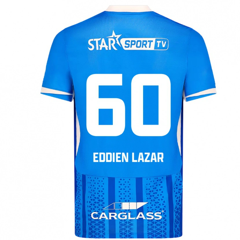 Danxen Niño Camiseta Saif Eddien Lazar #60 Azul Blanco 1ª Equipación 2025/26 La Camisa