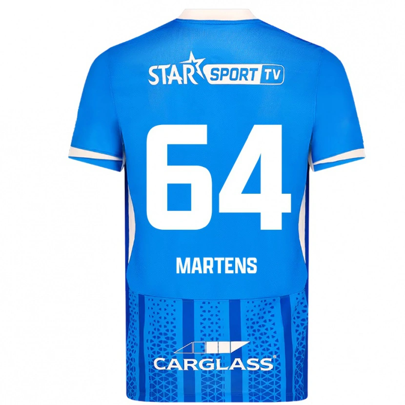 Danxen Niño Camiseta Nolan Martens #64 Azul Blanco 1ª Equipación 2025/26 La Camisa