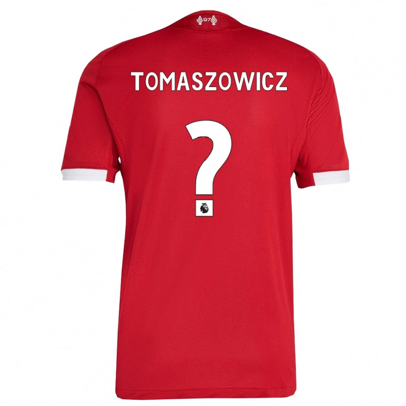 Danxen Niño Camiseta Aiden Tomaszowicz #0 Rojo Blanco 1ª Equipación 2025/26 La Camisa