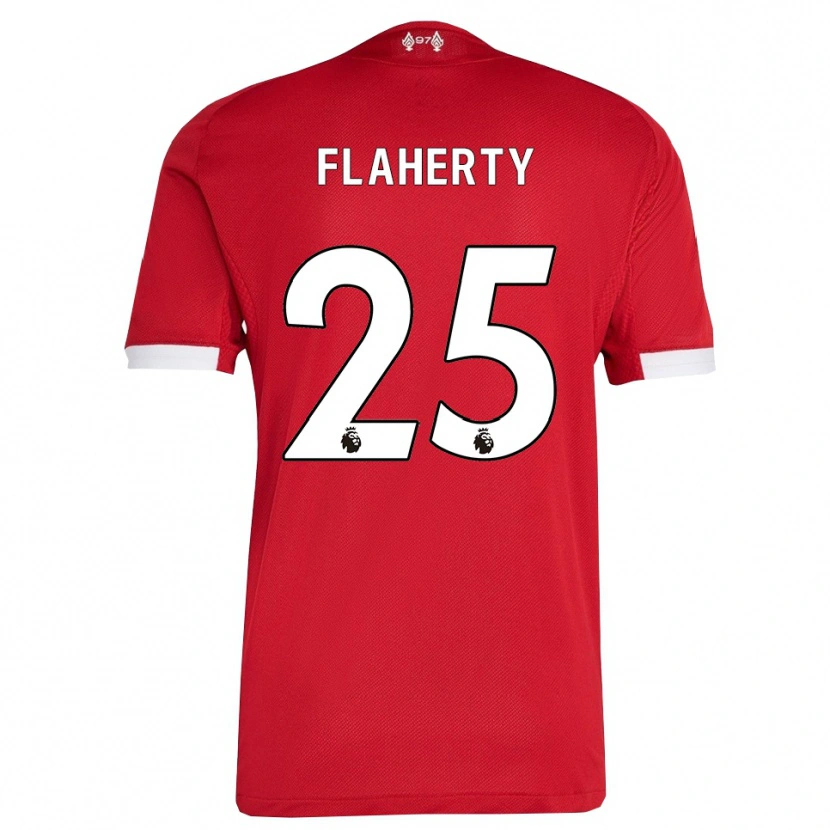 Danxen Niño Camiseta Gilly Flaherty #25 Rojo Blanco 1ª Equipación 2025/26 La Camisa