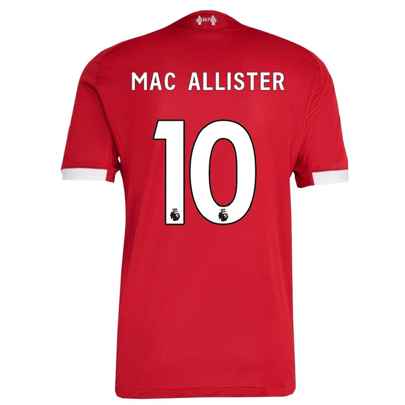 Danxen Niño Camiseta Alexis Mac Allister #10 Rojo Blanco 1ª Equipación 2025/26 La Camisa