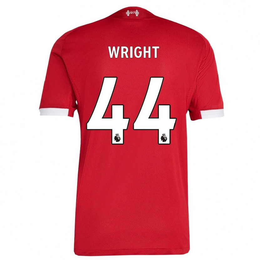 Danxen Niño Camiseta Will Wright #44 Rojo Blanco 1ª Equipación 2025/26 La Camisa