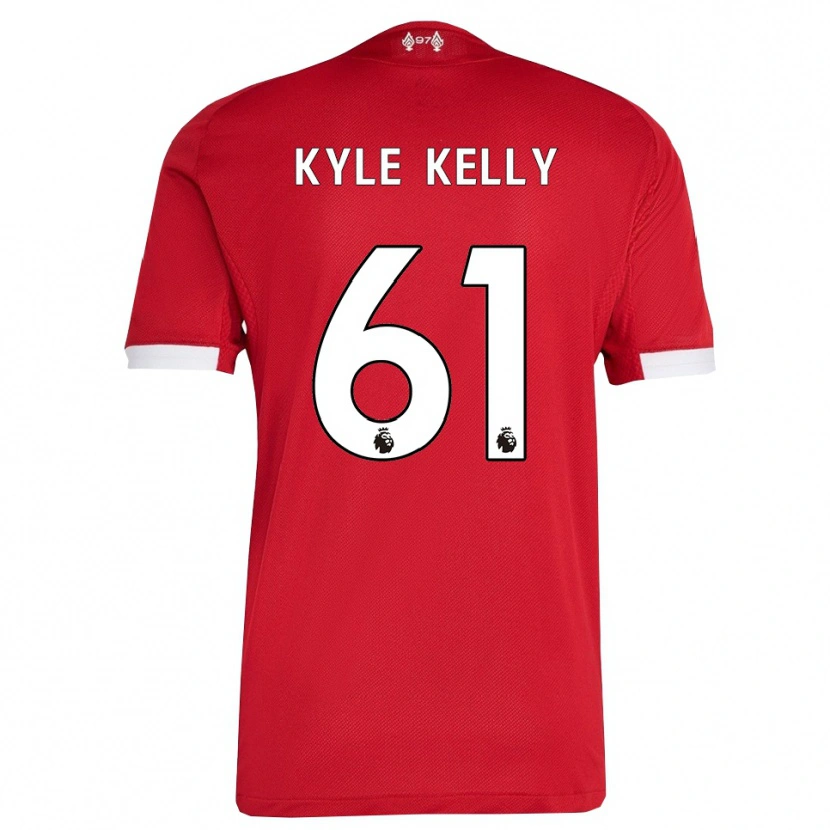 Danxen Niño Camiseta Kyle Kelly #61 Rojo Blanco 1ª Equipación 2025/26 La Camisa