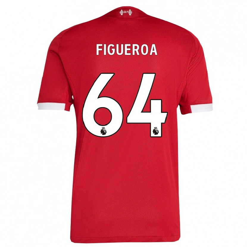 Danxen Niño Camiseta Keyrol Figueroa #64 Rojo Blanco 1ª Equipación 2025/26 La Camisa