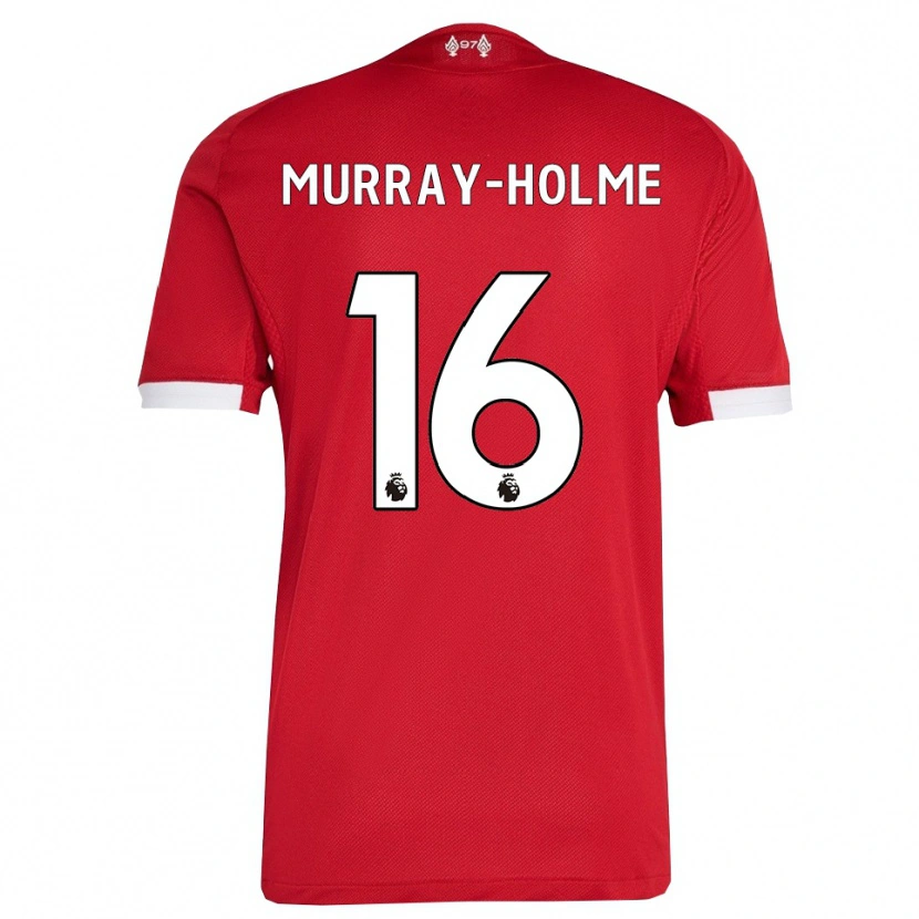 Danxen Niño Camiseta Hadyn Murray-Holme #16 Rojo Blanco 1ª Equipación 2025/26 La Camisa