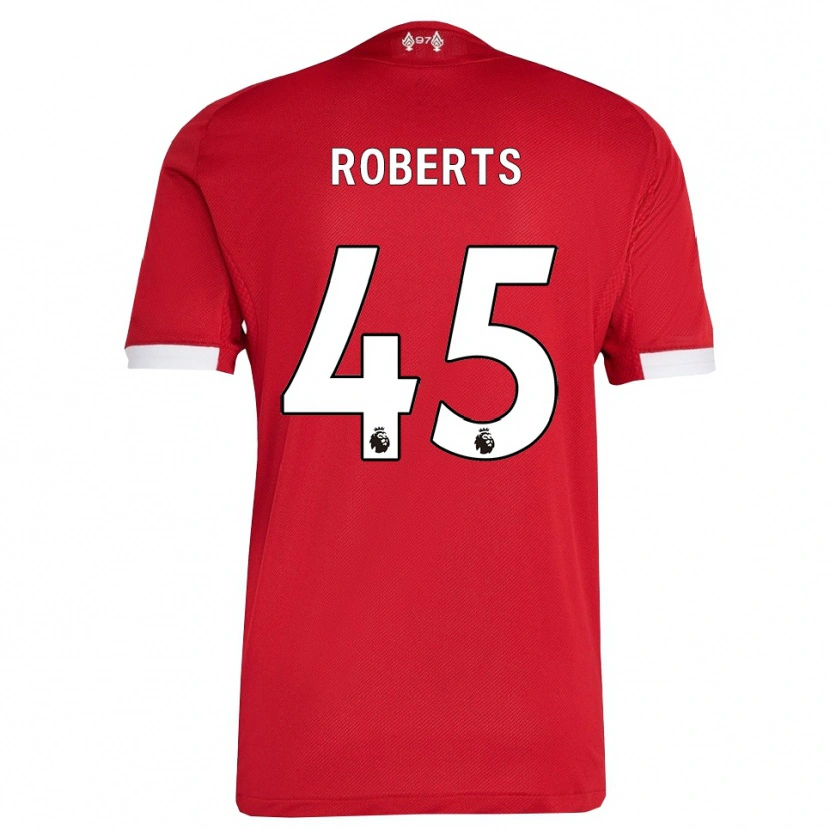 Danxen Niño Camiseta Iwan Roberts #45 Rojo Blanco 1ª Equipación 2025/26 La Camisa