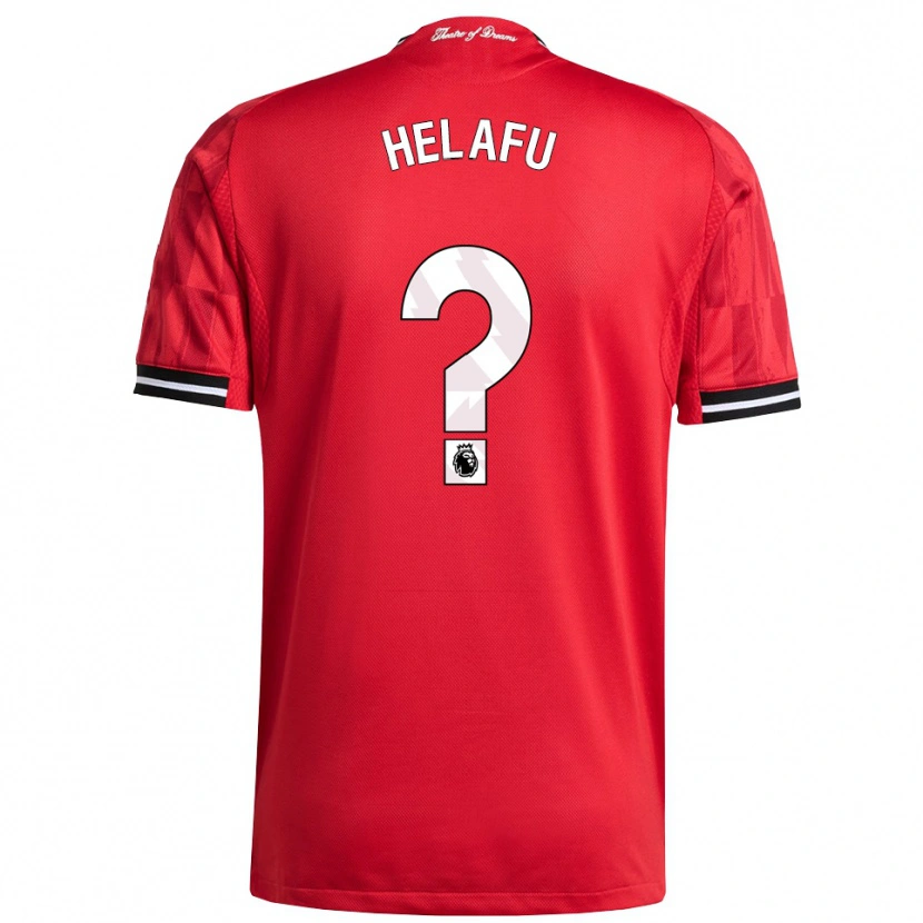 Danxen Niño Camiseta Yuel Helafu #0 Rojo Negro Blanco 1ª Equipación 2025/26 La Camisa