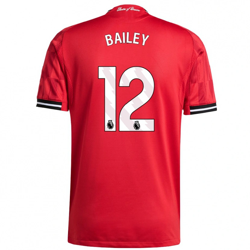 Danxen Niño Camiseta James Bailey #12 Rojo Negro Blanco 1ª Equipación 2025/26 La Camisa