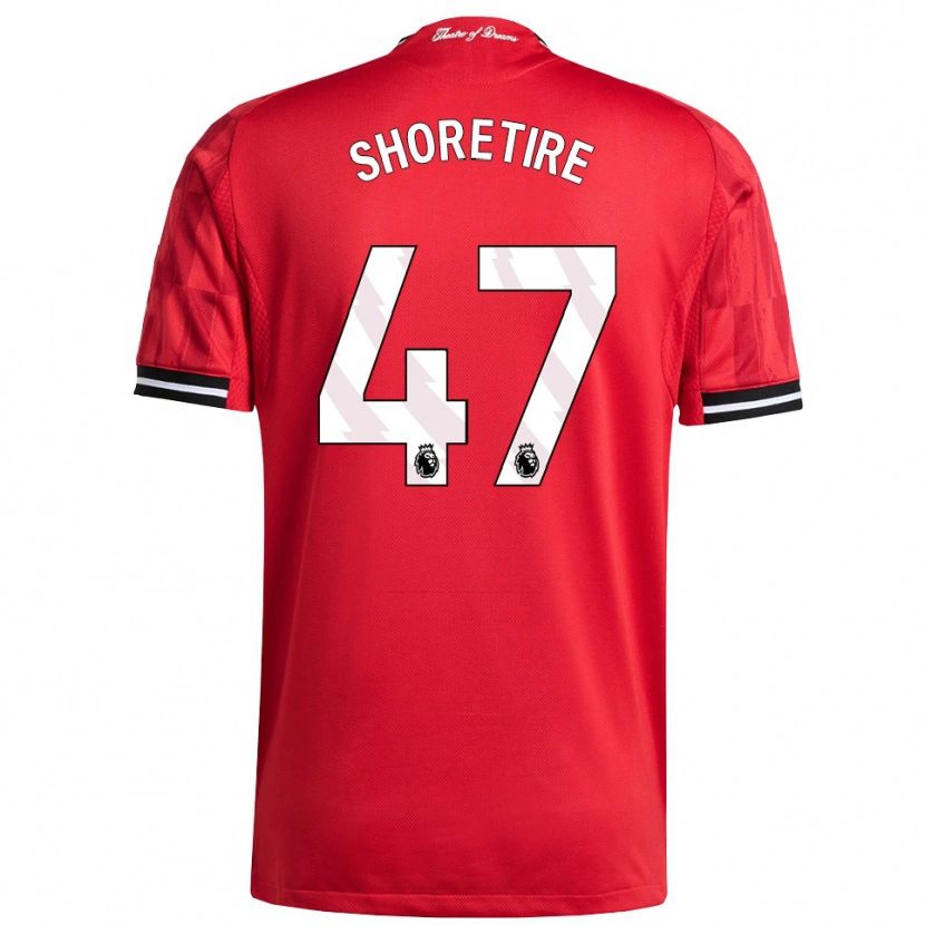 Danxen Niño Camiseta Shola Shoretire #47 Rojo Negro Blanco 1ª Equipación 2025/26 La Camisa