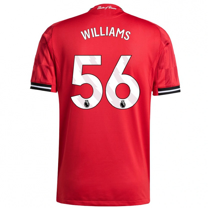 Danxen Niño Camiseta Ethan Williams #56 Rojo Negro Blanco 1ª Equipación 2025/26 La Camisa