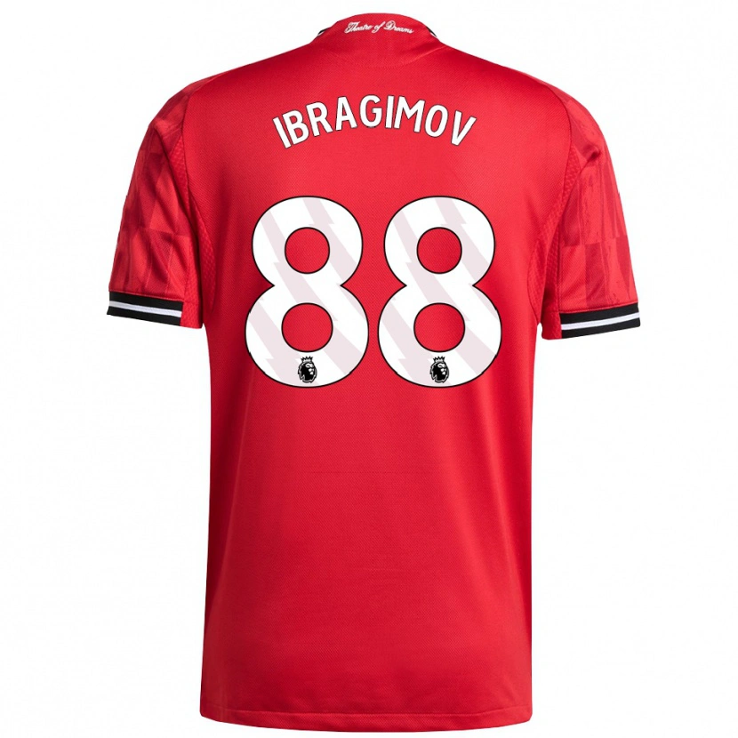 Danxen Niño Camiseta Amir Ibragimov #88 Rojo Negro Blanco 1ª Equipación 2025/26 La Camisa