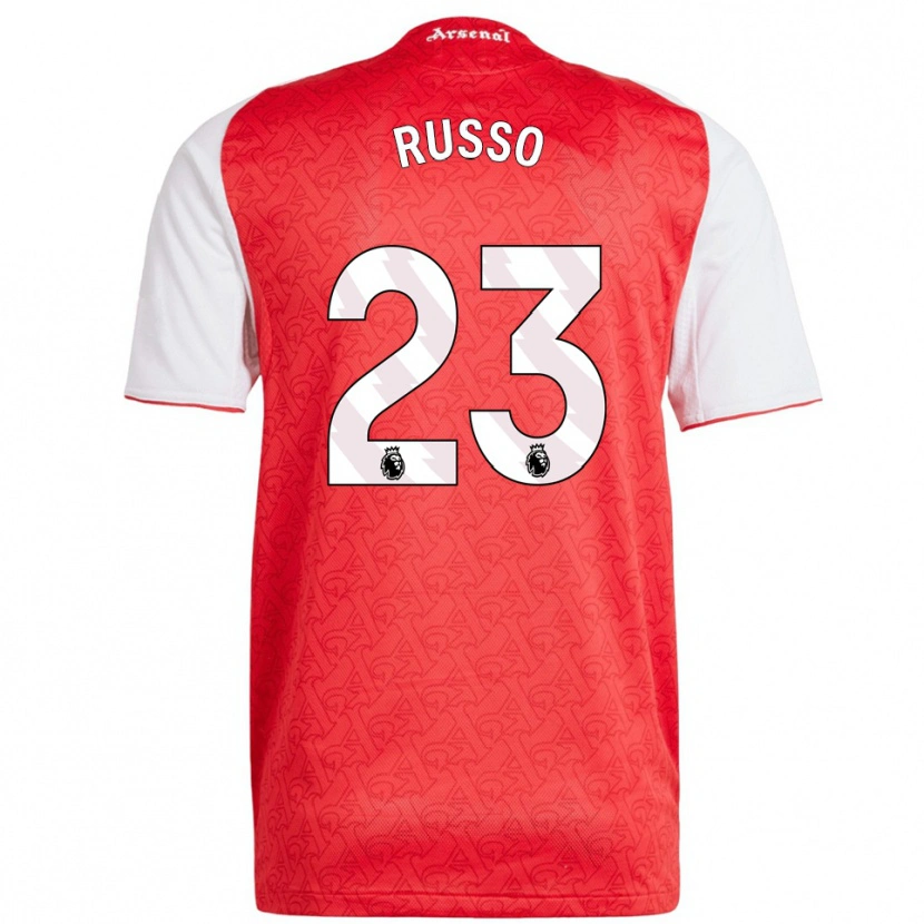 Danxen Niño Camiseta Alessia Russo #23 Rojo Blanco 1ª Equipación 2025/26 La Camisa