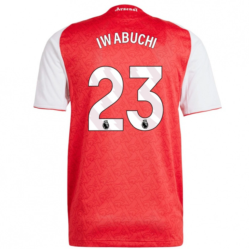 Danxen Niño Camiseta Mana Iwabuchi #23 Rojo Blanco 1ª Equipación 2025/26 La Camisa