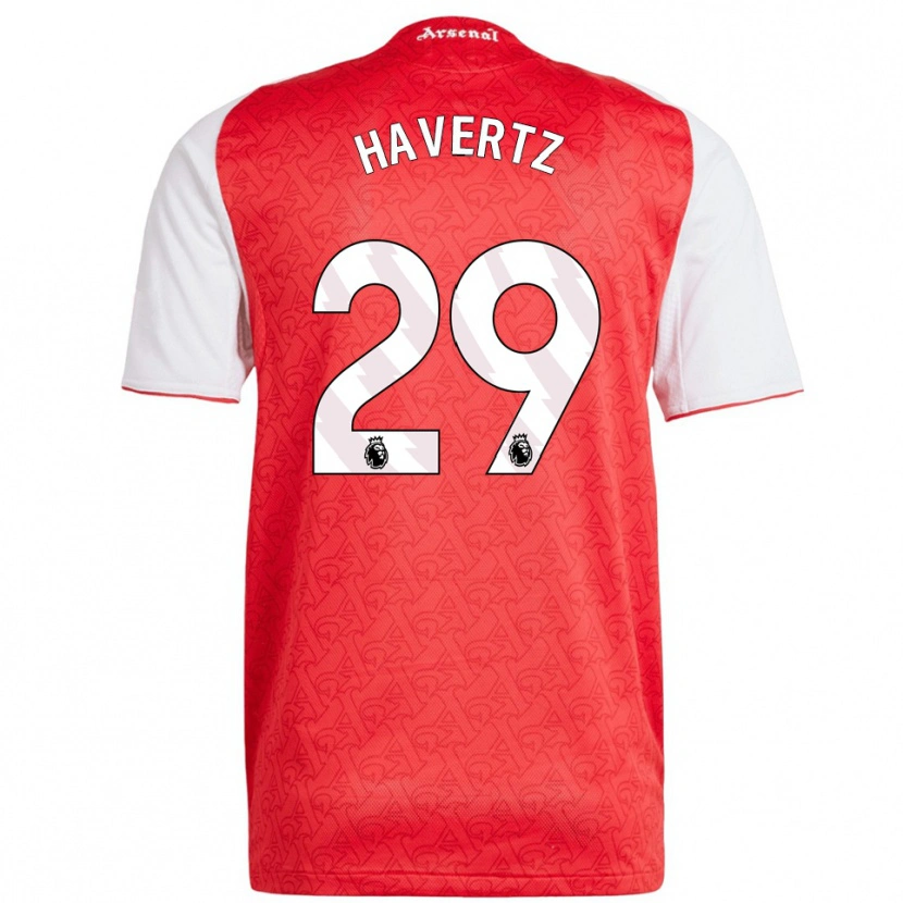 Danxen Niño Camiseta Kai Havertz #29 Rojo Blanco 1ª Equipación 2025/26 La Camisa