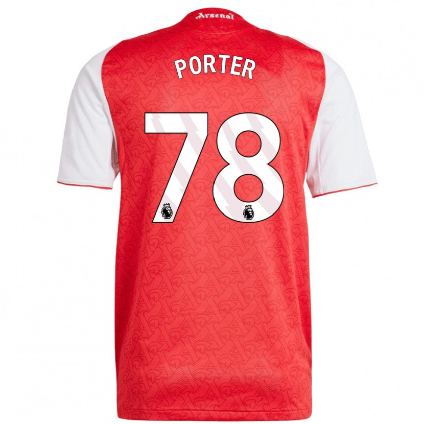 Danxen Niño Camiseta Jack Porter #78 Rojo Blanco 1ª Equipación 2025/26 La Camisa
