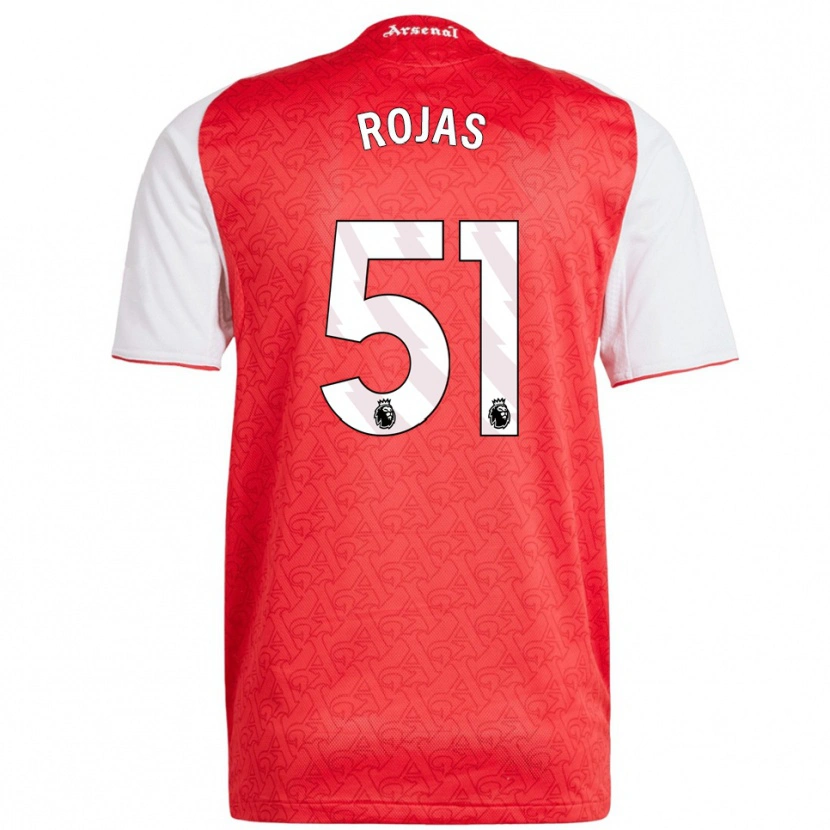 Danxen Niño Camiseta Alexéi Rojas #51 Rojo Blanco 1ª Equipación 2025/26 La Camisa