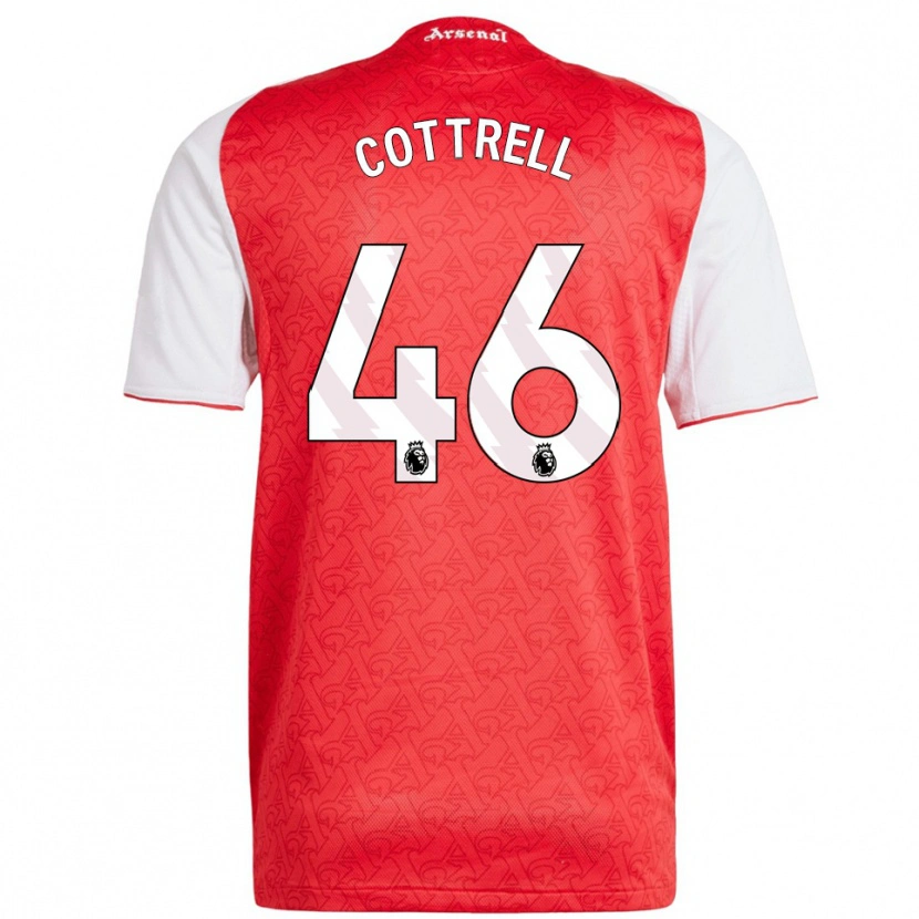 Danxen Niño Camiseta Ben Cottrell #46 Rojo Blanco 1ª Equipación 2025/26 La Camisa