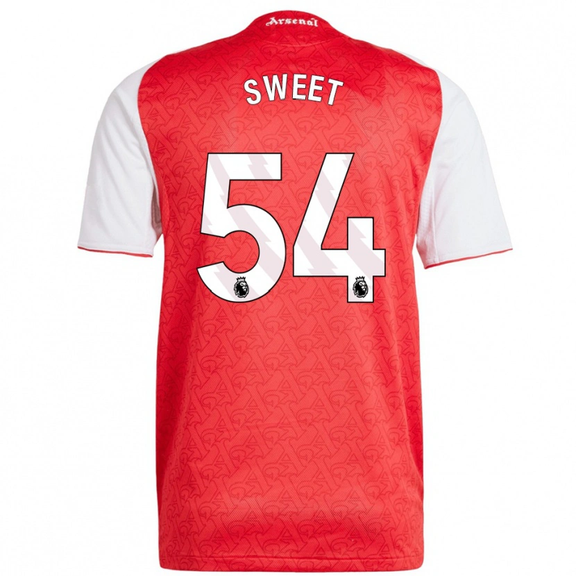 Danxen Niño Camiseta William Sweet #54 Rojo Blanco 1ª Equipación 2025/26 La Camisa