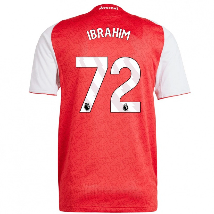 Danxen Niño Camiseta Ife Ibrahim #72 Rojo Blanco 1ª Equipación 2025/26 La Camisa