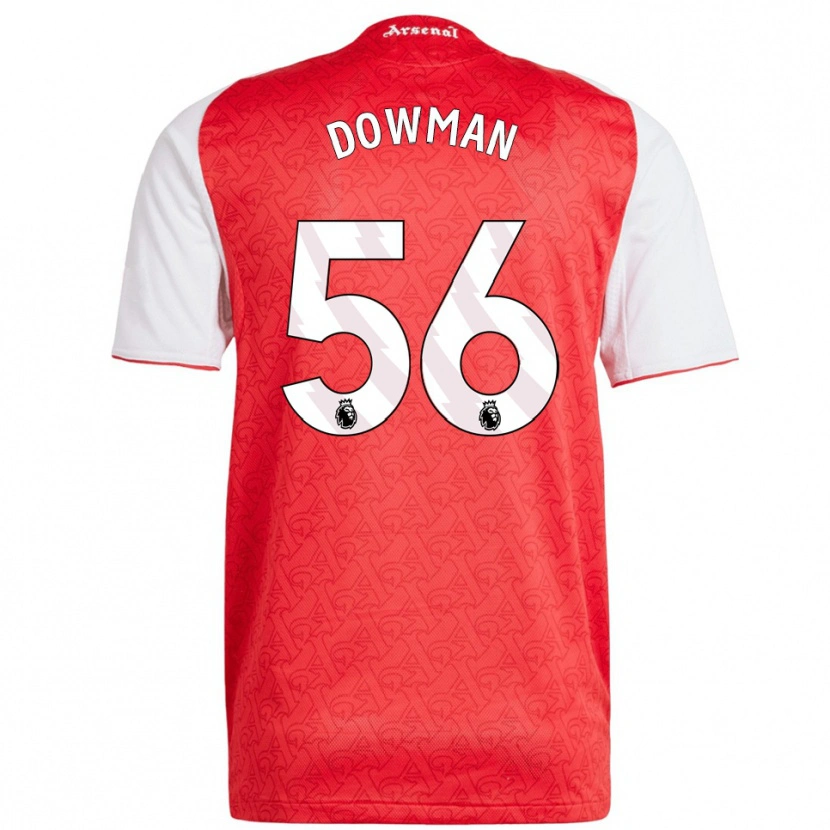 Danxen Niño Camiseta Max Dowman #56 Rojo Blanco 1ª Equipación 2025/26 La Camisa