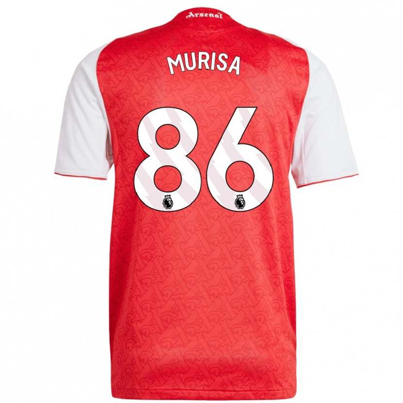 Danxen Niño Camiseta Teshaun Murisa #86 Rojo Blanco 1ª Equipación 2025/26 La Camisa