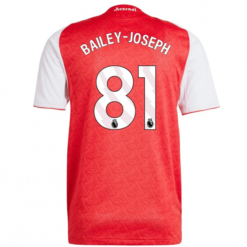Danxen Niño Camiseta Brando Bailey-Joseph #81 Rojo Blanco 1ª Equipación 2025/26 La Camisa