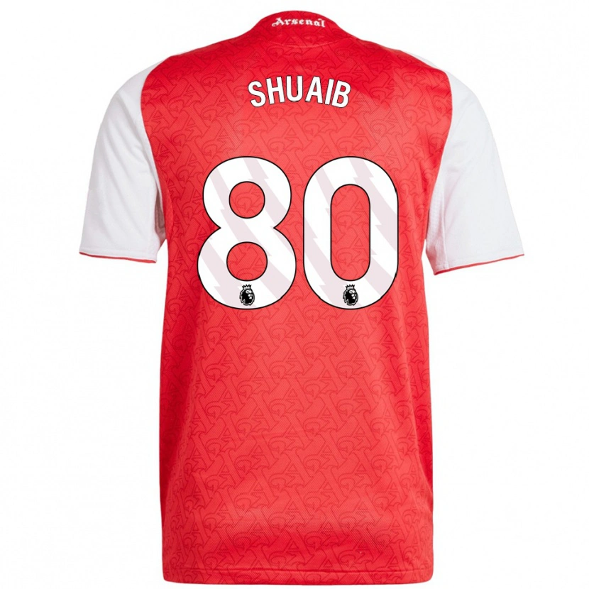 Danxen Niño Camiseta Zac Shuaib #80 Rojo Blanco 1ª Equipación 2025/26 La Camisa