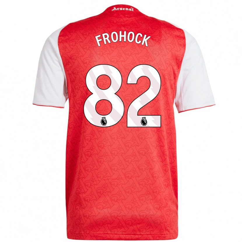 Danxen Niño Camiseta Marley Frohock #82 Rojo Blanco 1ª Equipación 2025/26 La Camisa