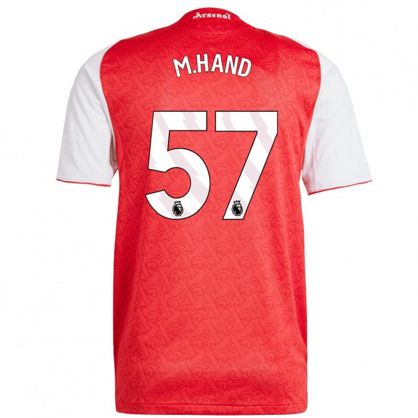 Danxen Niño Camiseta Ismail Oulad M'hand #57 Rojo Blanco 1ª Equipación 2025/26 La Camisa