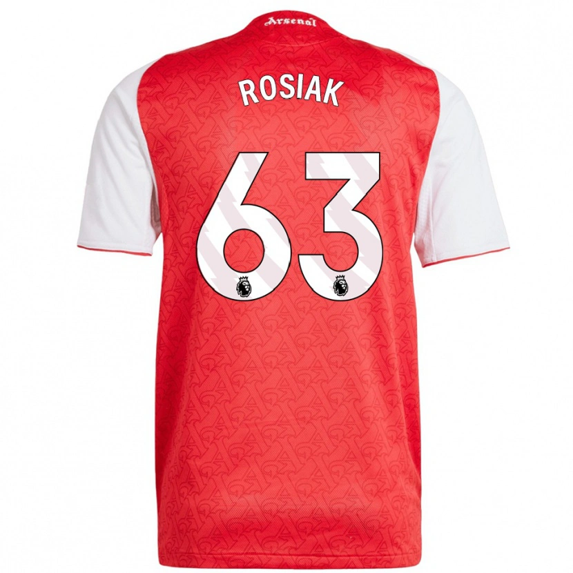 Danxen Niño Camiseta Michal Rosiak #63 Rojo Blanco 1ª Equipación 2025/26 La Camisa