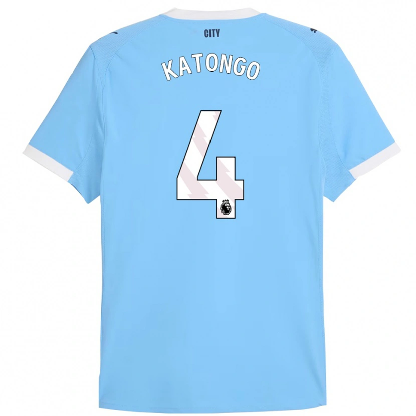Danxen Niño Camiseta Jadel Katongo #4 Celeste Blanco 1ª Equipación 2025/26 La Camisa