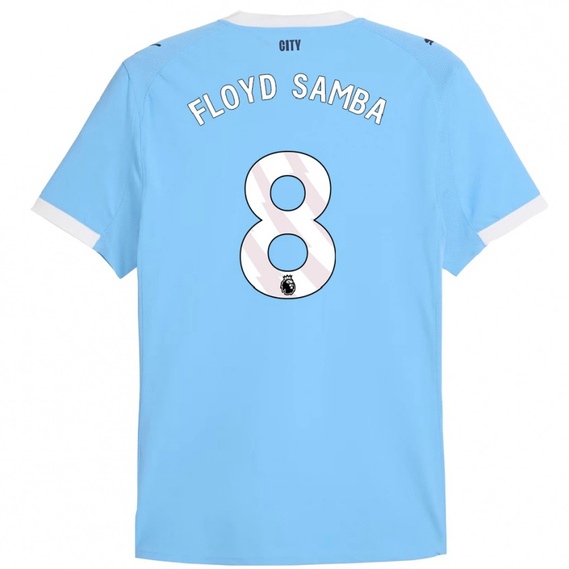 Danxen Niño Camiseta Floyd Samba #8 Celeste Blanco 1ª Equipación 2025/26 La Camisa
