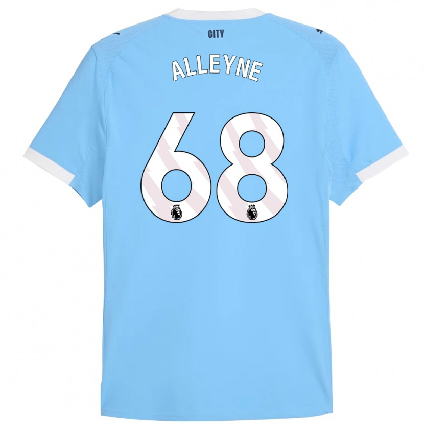 Danxen Niño Camiseta Max Alleyne #68 Celeste Blanco 1ª Equipación 2025/26 La Camisa