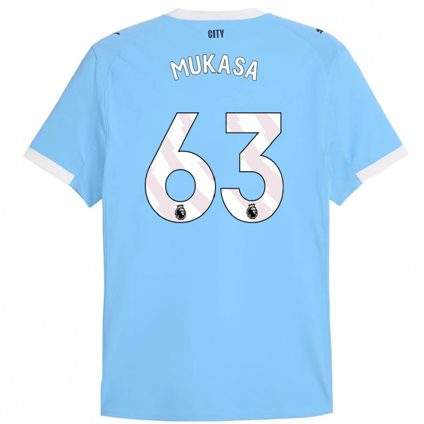 Danxen Niño Camiseta Divine Mukasa #63 Celeste Blanco 1ª Equipación 2025/26 La Camisa