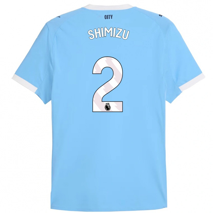 Danxen Niño Camiseta Risa Shimizu #2 Celeste Blanco 1ª Equipación 2025/26 La Camisa