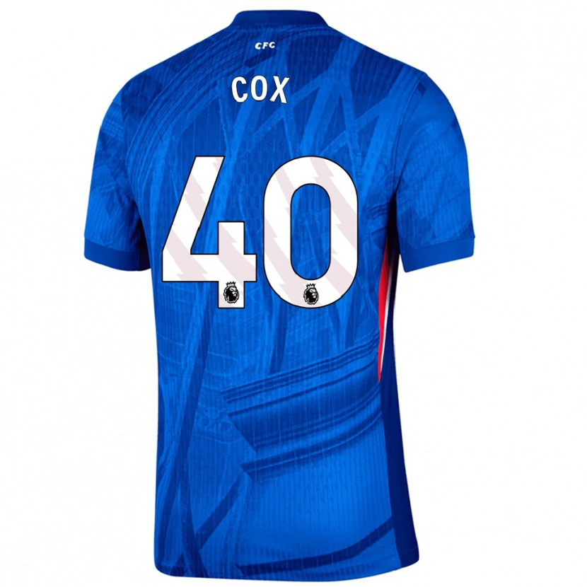Danxen Niño Camiseta Katie Cox #40 Azul Blanco 1ª Equipación 2025/26 La Camisa