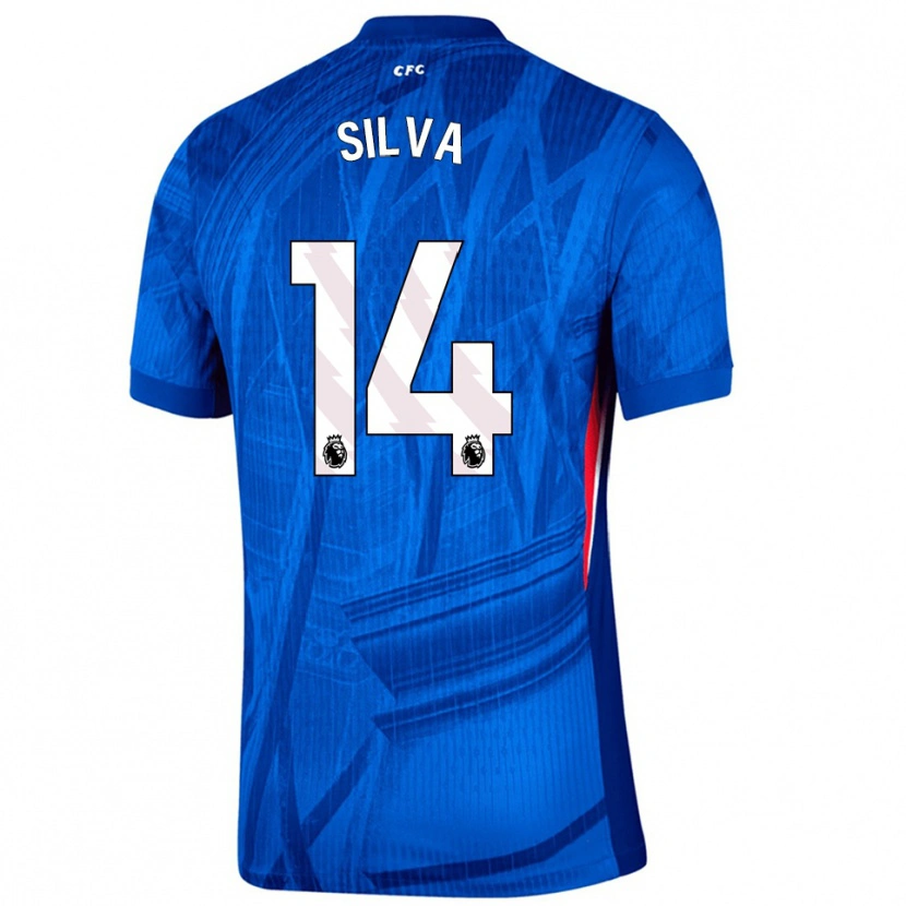 Danxen Niño Camiseta Isago Silva #14 Azul Blanco 1ª Equipación 2025/26 La Camisa