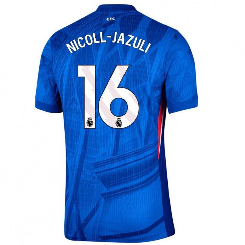 Danxen Niño Camiseta Mahdi Nicoll-Jazuli #16 Azul Blanco 1ª Equipación 2025/26 La Camisa