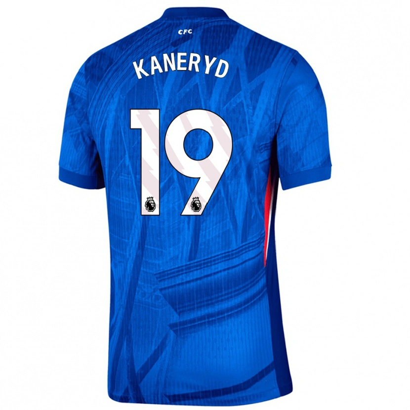 Danxen Niño Camiseta Johanna Rytting Kaneryd #19 Azul Blanco 1ª Equipación 2025/26 La Camisa