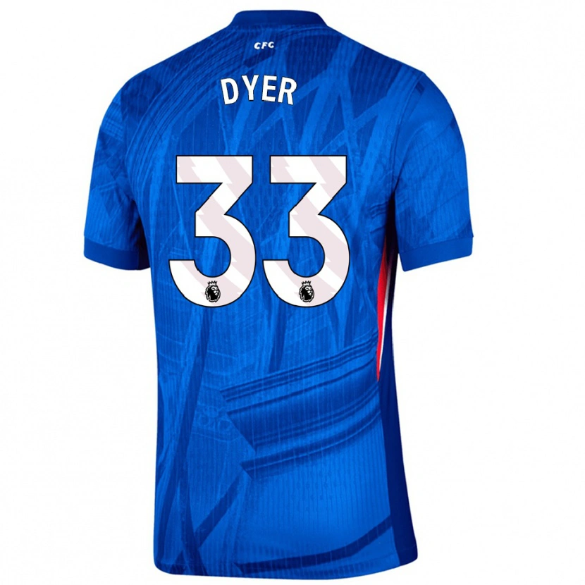 Danxen Niño Camiseta Kiano Dyer #33 Azul Blanco 1ª Equipación 2025/26 La Camisa