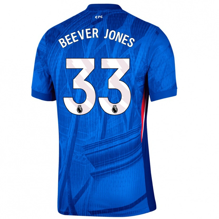 Danxen Niño Camiseta Aggie Beever-Jones #33 Azul Blanco 1ª Equipación 2025/26 La Camisa
