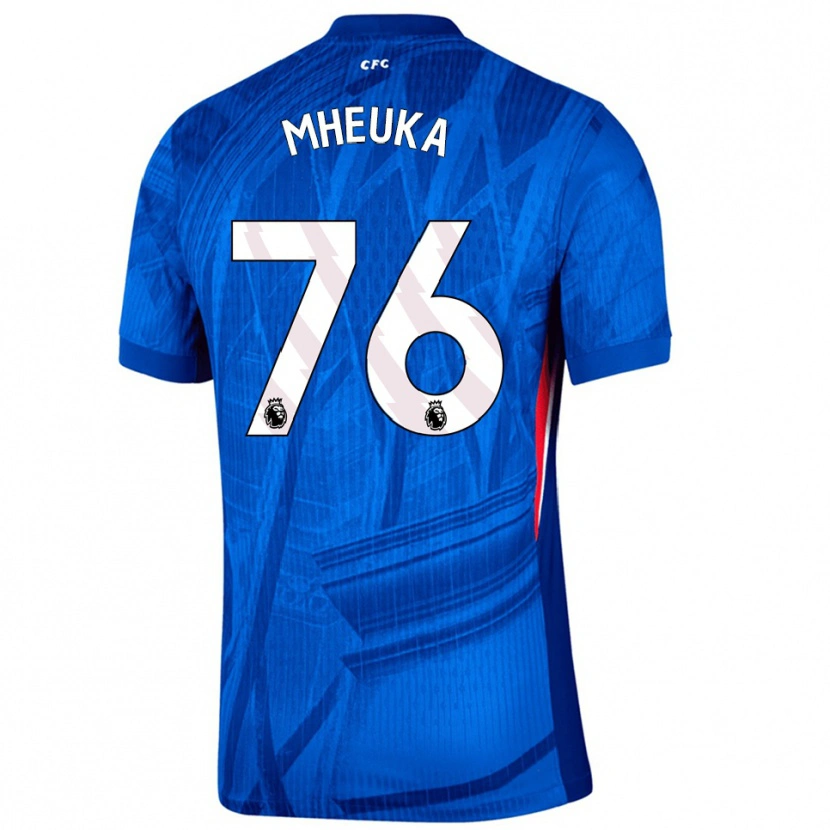 Danxen Niño Camiseta Shumaira Mheuka #76 Azul Blanco 1ª Equipación 2025/26 La Camisa