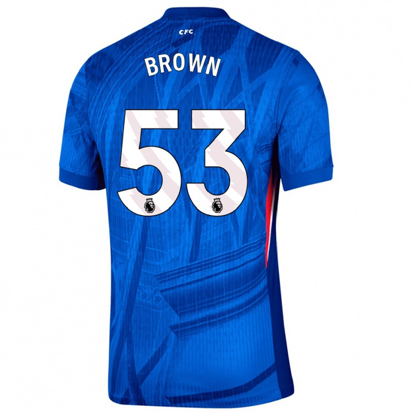 Danxen Niño Camiseta Lola Brown #53 Azul Blanco 1ª Equipación 2025/26 La Camisa