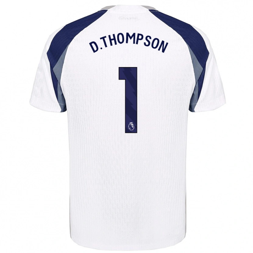 Danxen Niño Camiseta Dylan Thompson #1 Blanco Marino 1ª Equipación 2025/26 La Camisa