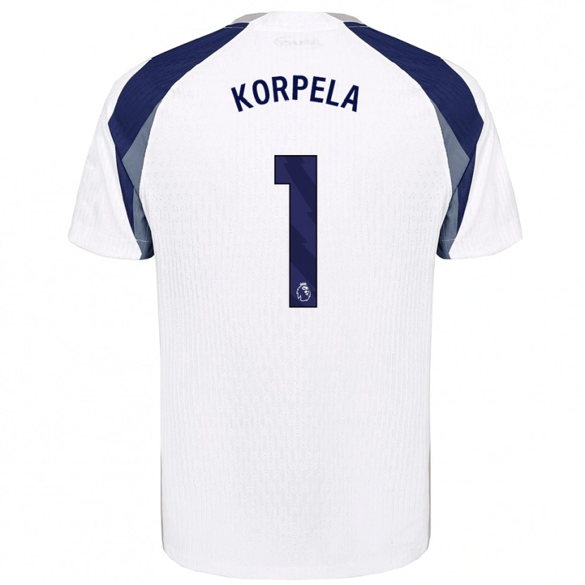 Danxen Niño Camiseta Tinja-Riikka Korpela #1 Blanco Marino 1ª Equipación 2025/26 La Camisa