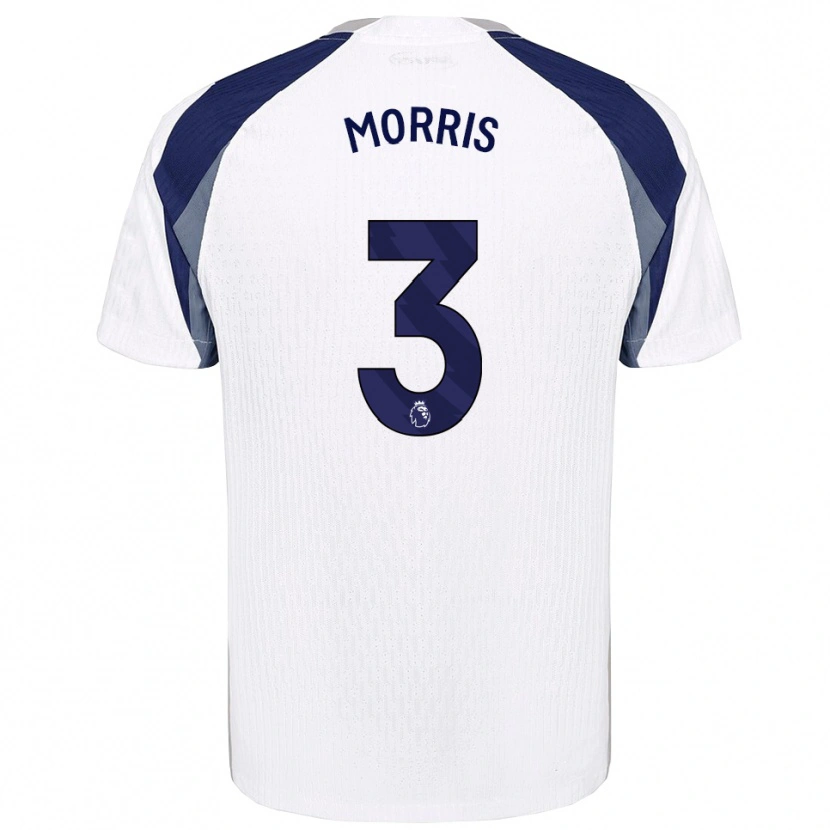 Danxen Niño Camiseta Ella Morris #3 Blanco Marino 1ª Equipación 2025/26 La Camisa
