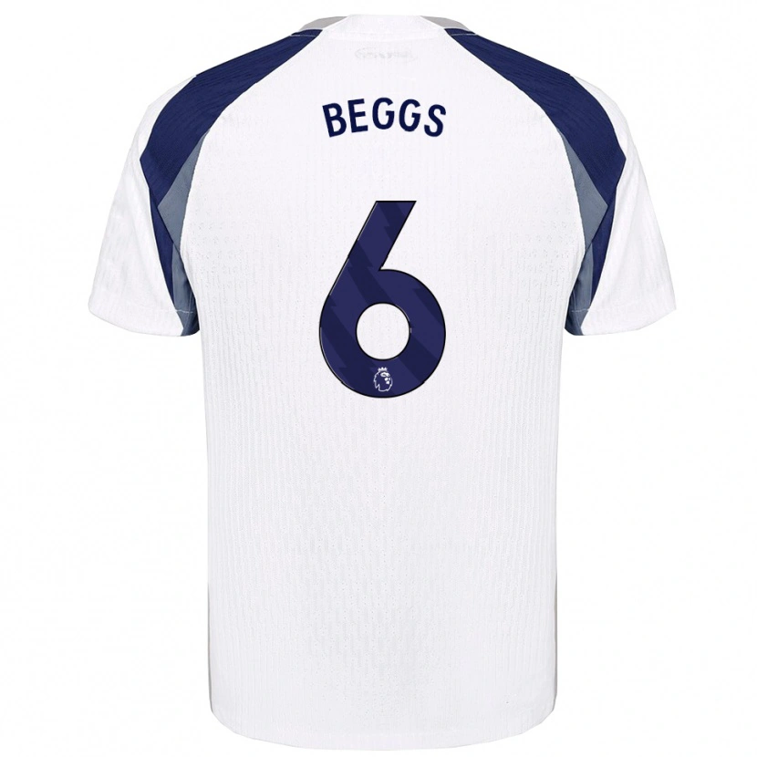 Danxen Niño Camiseta Jamel Beggs #6 Blanco Marino 1ª Equipación 2025/26 La Camisa