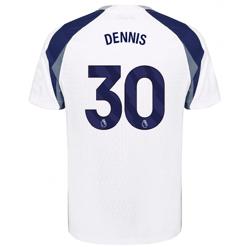 Danxen Niño Camiseta Araya Dennis #30 Blanco Marino 1ª Equipación 2025/26 La Camisa