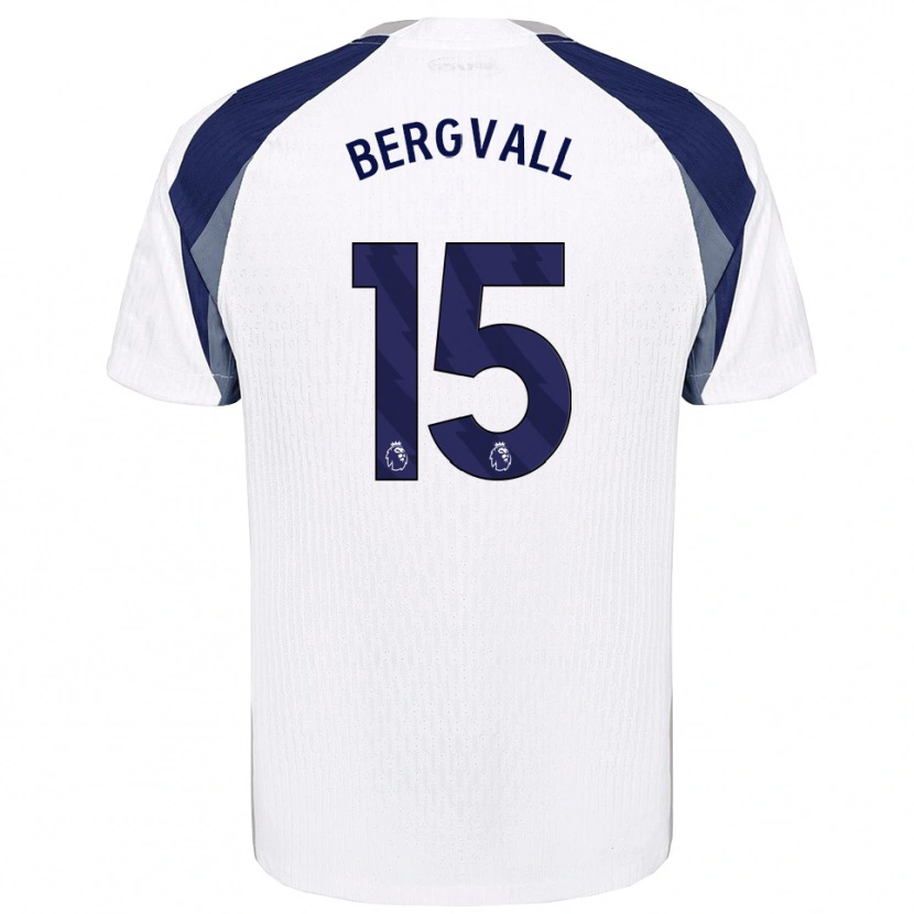 Danxen Niño Camiseta Lucas Bergvall #15 Blanco Marino 1ª Equipación 2025/26 La Camisa